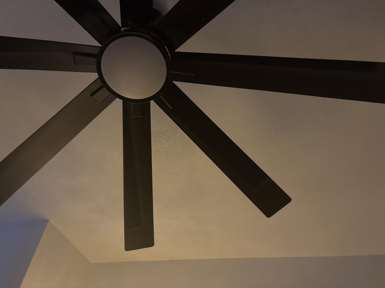 hykolity 72 Inch Modern Flush Mount Large Nickel Ceiling Fan with Light customer photo 2