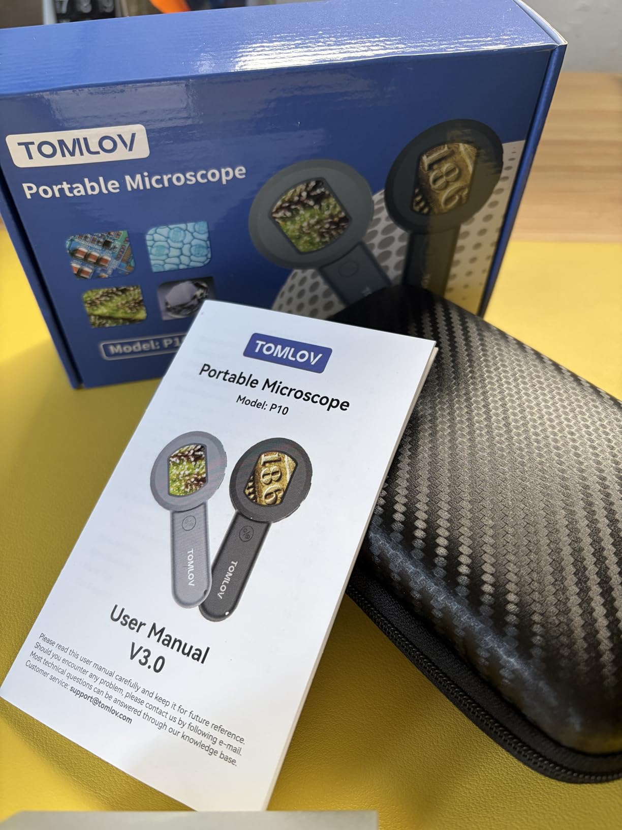 TOMLOV P10 Microscope for Adults Kids, Handheld Coin Magnifier with Light customer photo 2