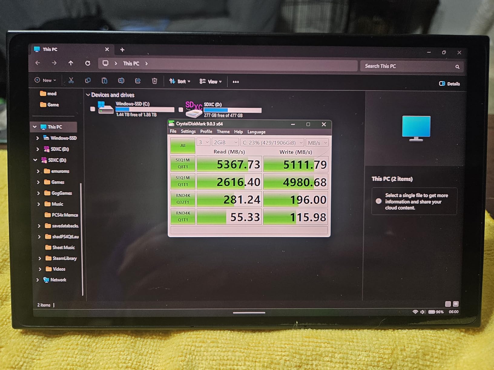 DATO M.2 2230 SSD 1TB, PCIe Gen 4x4 NVMe Internal Solid State Drive with Aluminum Heatsink, Compatible with Steam Deck, ROG Ally, Surface Pro, Mini PCs, Ultrabook, Up to 5000/3200 MB/s - ARES ARS430 customer photo 1