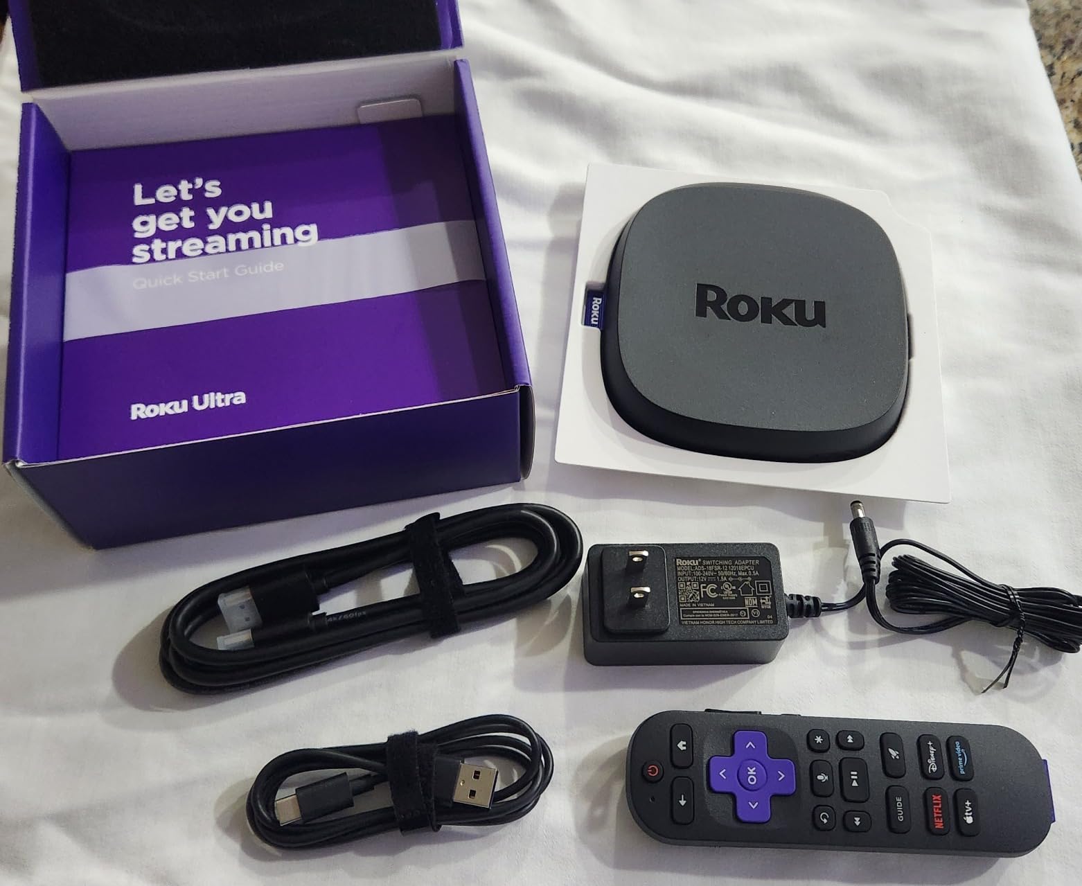 Roku Ultra, Ultimate Streaming Player - 4K Streaming Device for TV | HDR10+, Dolby Vision & Atmos - Bluetooth & Wi-Fi 6 - Rechargeable Voice Remote Pro with Backlit Buttons customer photo 1