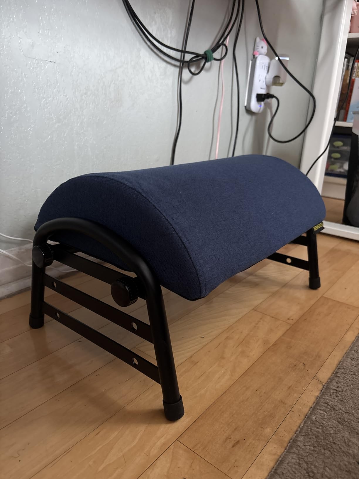 YEASHEIN Adjustable Foot Rest for Under Desk at Work, 6 Positions - Black | Ergonomic Under Desk Footrest, Foot Stools for Under Office Desk Chair, Leg Rest for Home, Car, Computer, Gaming Accessories customer photo 2