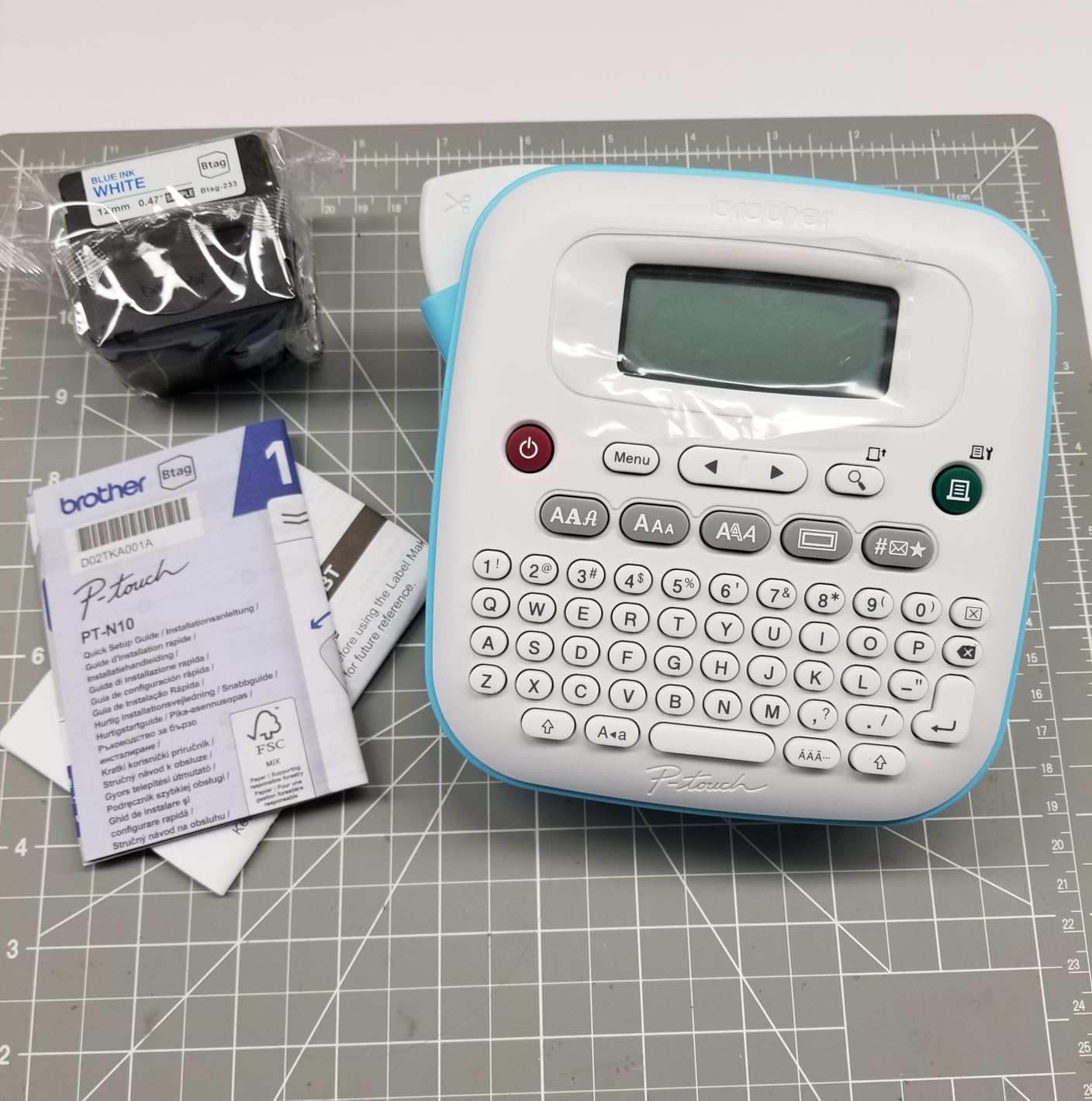 Brother P-Touch PT-N20 Personal Desktop Label Maker, Portable, Handheld and Prints, P-Touch Btag ~1/2