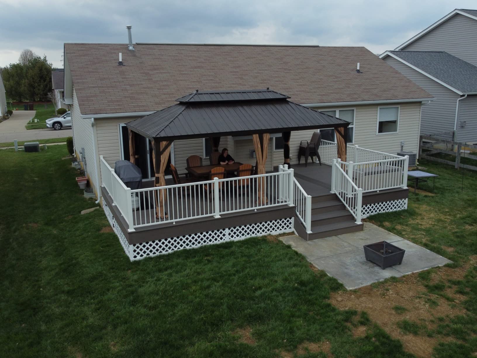 PURPLE LEAF Outdoor Hardtop Gazebo 14' x 20' Bronze Metal 4.7