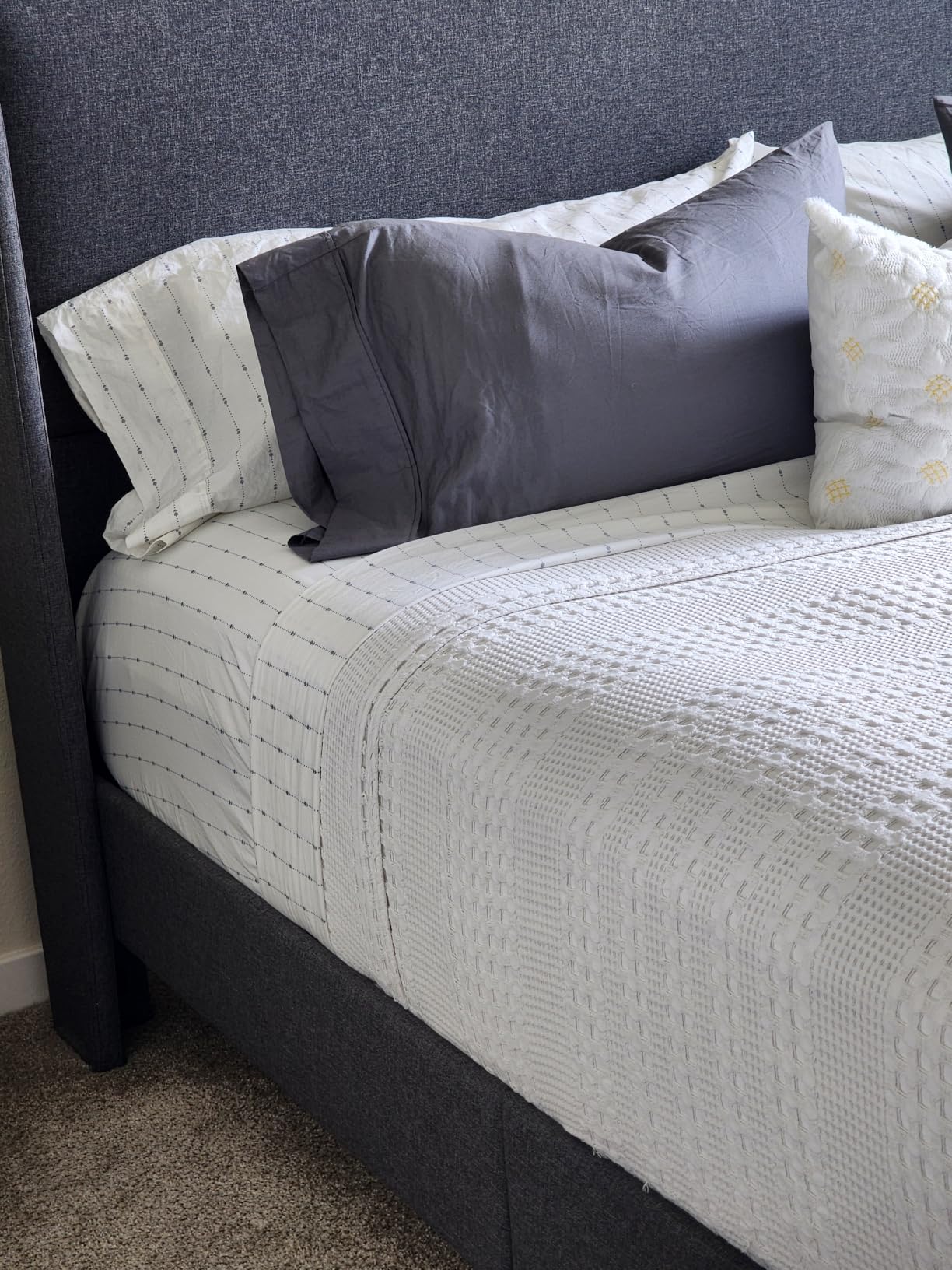 ZOYER 100% Cotton Queen Sheets, Percale Weave, Fairy Meadows customer photo 2