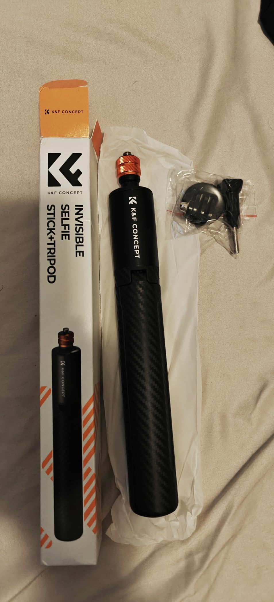 K&F CONCEPT MS21 Invisible Selfie Stick, 120cm/47.2in Extension Long Pole customer photo 2