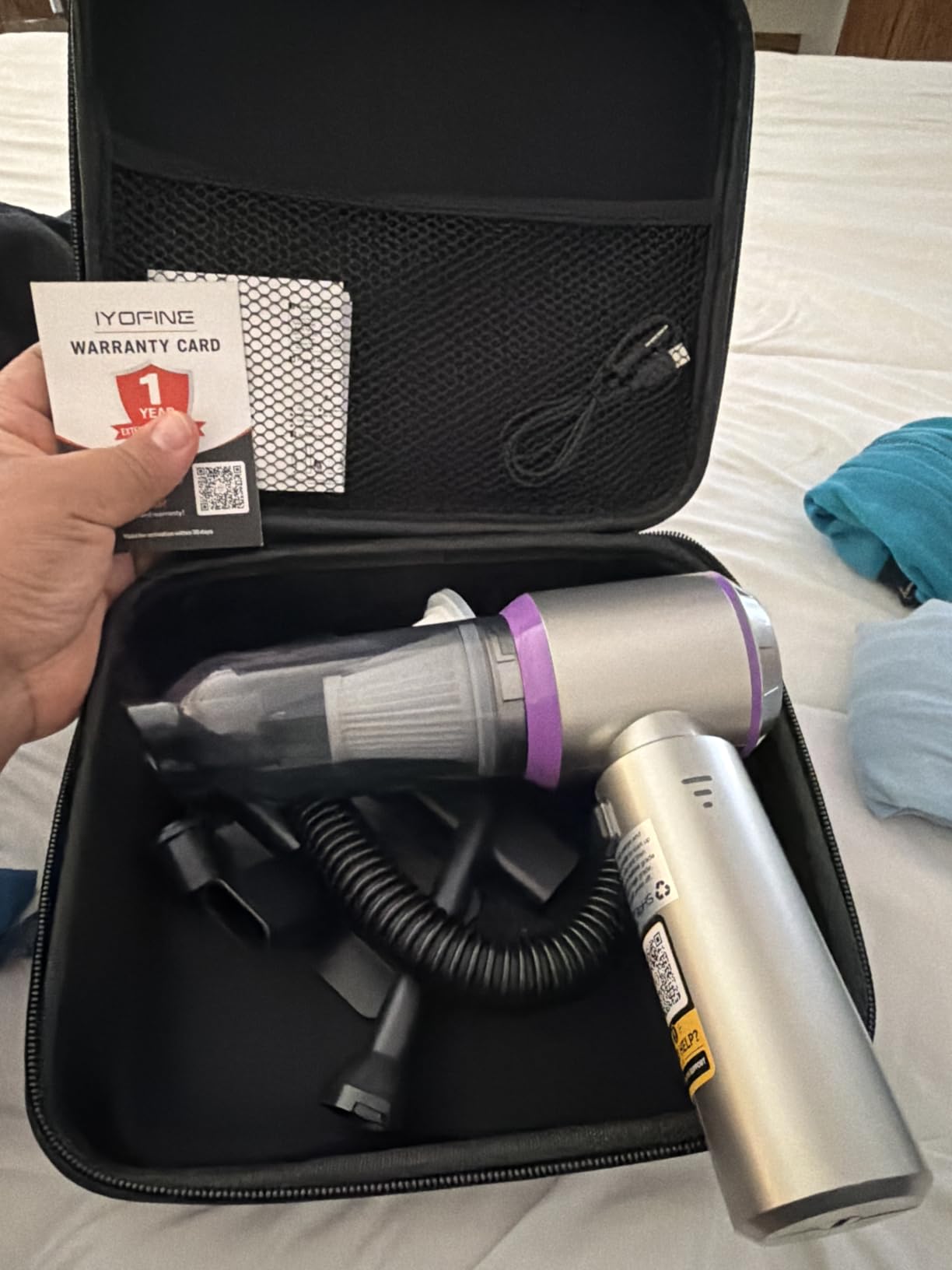 Vacuum/Air Duster Super Power Mini Car Vacuum Cleaner 4-in-1 air Blower Gun customer photo 2