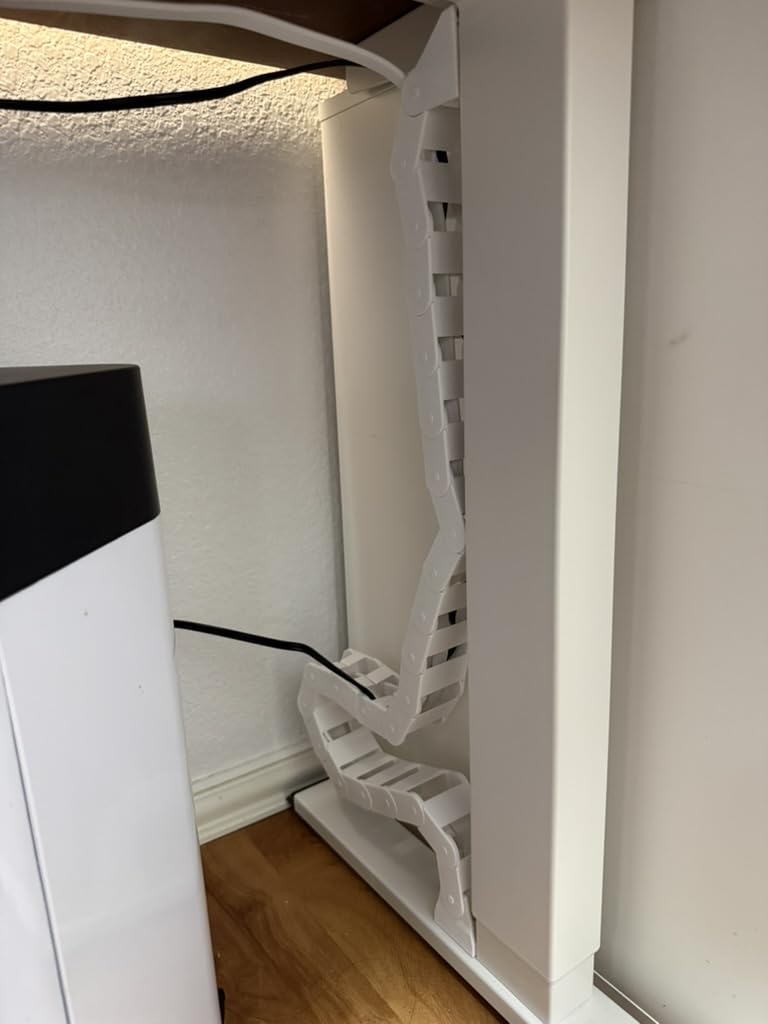 Ultimate Setup Under Desk Cable Management Vertebrae - Perfect for Sit Stand Desk - Wire Management - Adjustable Length - Flexible Cable Spine - Black, 133 cm customer photo 2