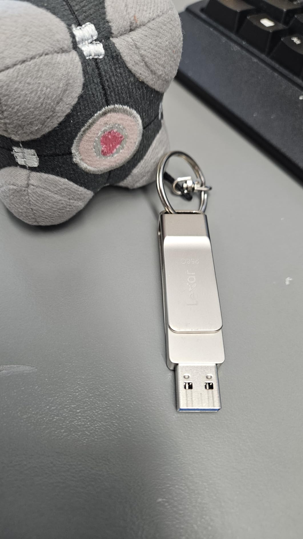 Lexar D40E 256GB Dual USB 3.2 Gen 1 Type-C Jump Drive, Champagne Silver customer photo 2