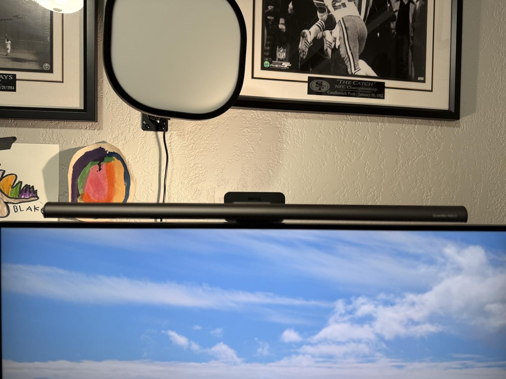 BenQ ScreenBar Halo 2 LED Monitor Light Bar - Wireless Controller, Backlight, Motion Sensor, Adjustable Brightness/Color Temperature, Eye-Care, No Screen Glare, Fits Curved Monitor, Monitor Accessory customer photo 2