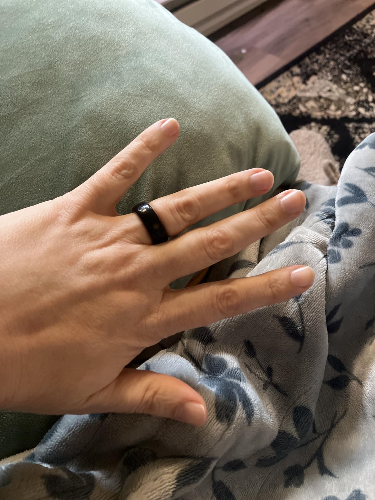 RENPHO Lynx Smart Ring, Subscription-Free App, Silver, Size 10 customer photo 1