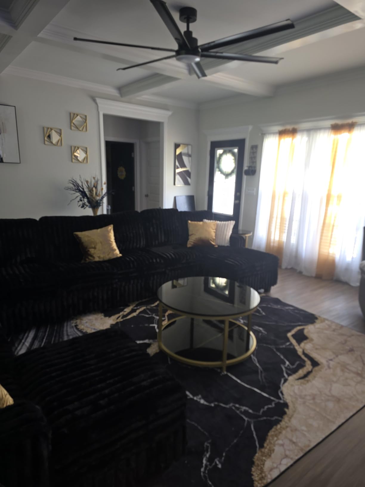 Belffin Oversized Sofa Bed Modular Sectional Sleeper Sofa with Pull Out Bed L Shaped Couch with Storage Chaise Black Couch customer photo 2