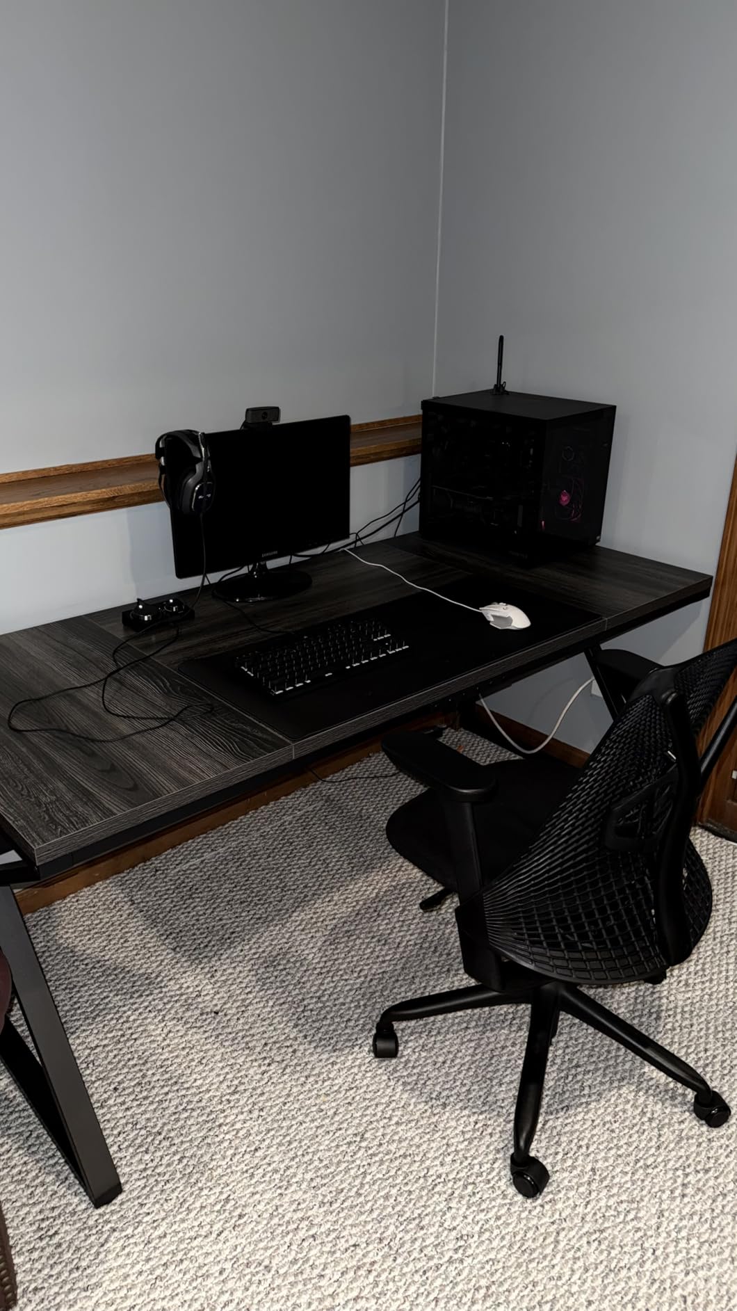 HSH Extra Long Black Computer Desk, 78 inch Large Home Office 2 Person Desk customer photo 2