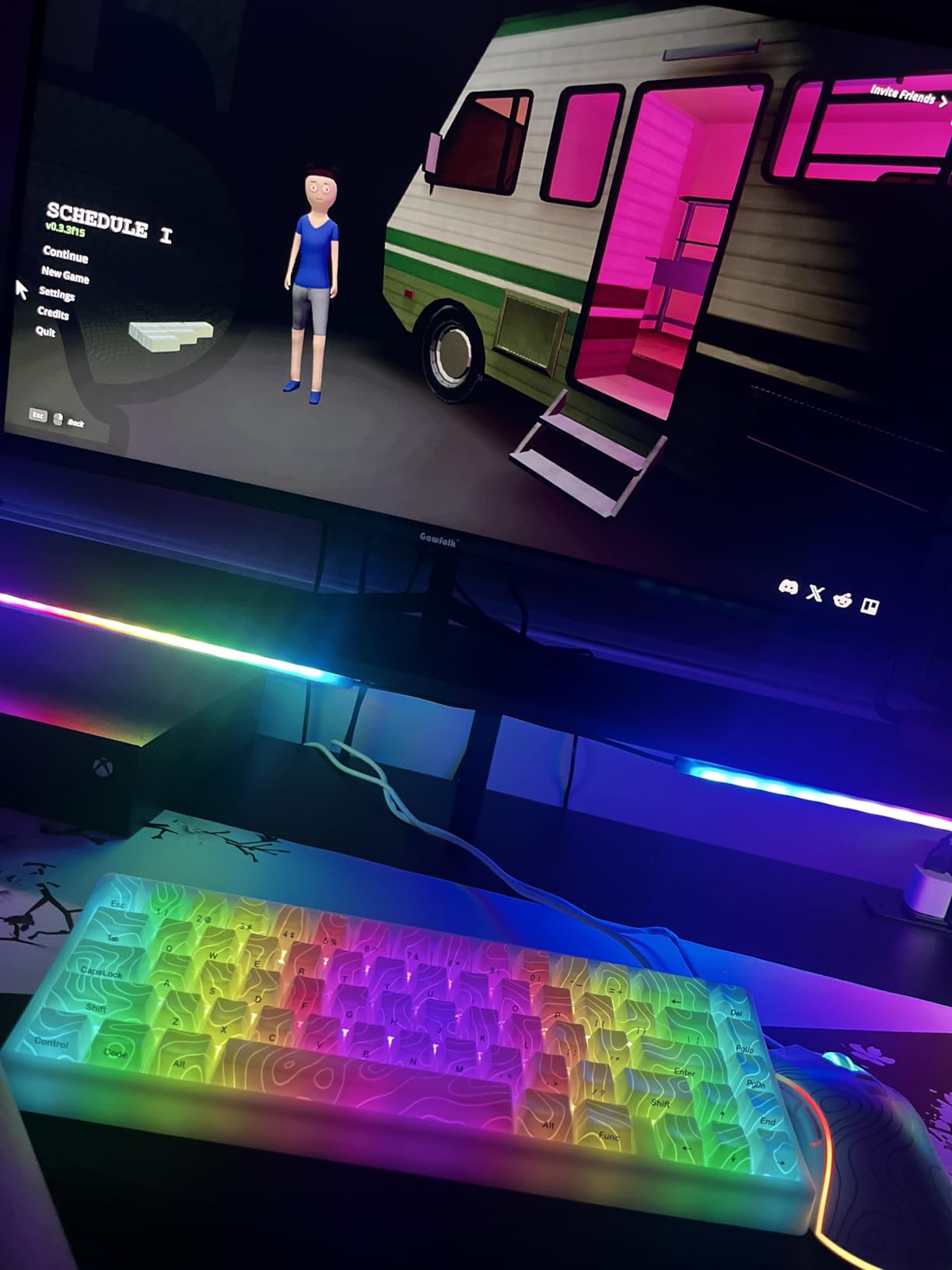 HITIME x XVX M67 Wireless 60% Percent Keyboard, QMK/VIA Topographic Gaming Keyboard, Tri-Mode Thocky Creamy Mechanical Key Board, Hot Swappable Gasket Mount RGB IMD Tech for Win/Mac (JadeStone) customer photo 2