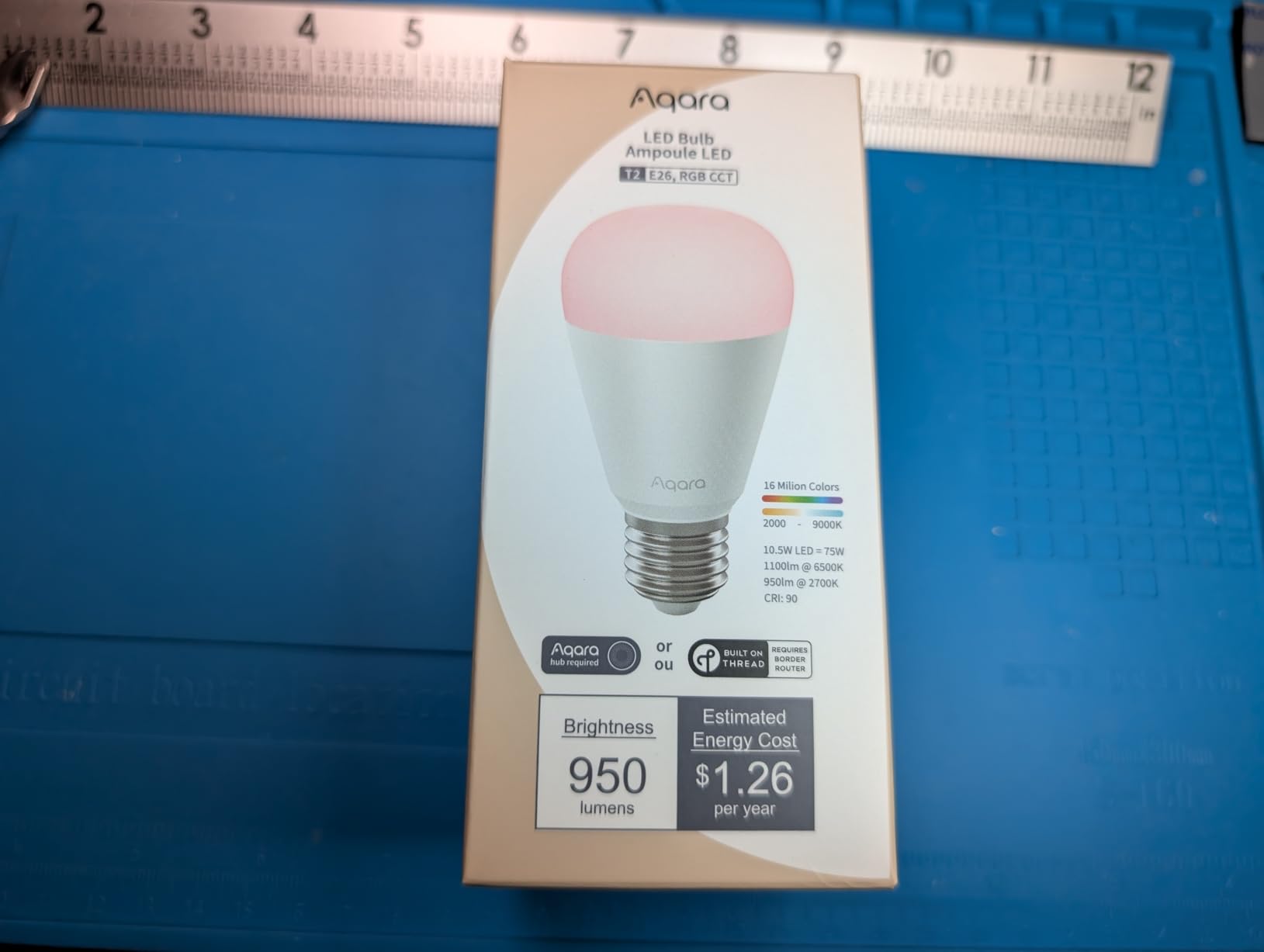 Aqara Thread/Zigbee Smart LED Light Bulb T2 E26, 1 Pack | Tunable White(2000K-9000K), RGB Color Changing Light Bulb with 16 Million Colors, Matter, Works with HomeKit Alexa Google customer photo 2