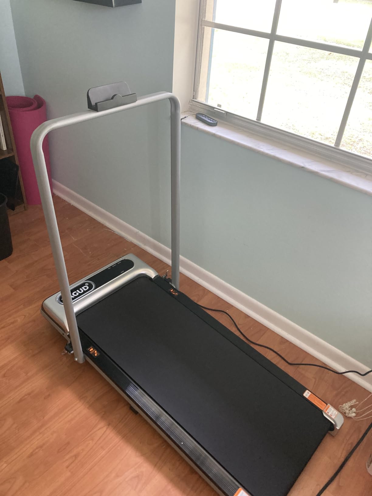 Walking Pad Treadmill for Home, Incline Walking Pad with Handle Bar | Sturdy Foldable Handles Treadmill with Remote, Quiet Anti-slip Portable Under Desk Walking Pad for small space at home office customer photo 2