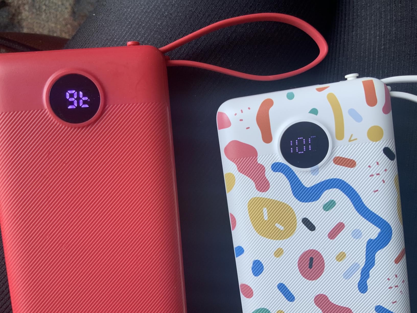 VRURC Portable Charger,4 Built -in Cables Power Bank 10000mAh,Flight-Safe customer photo 1