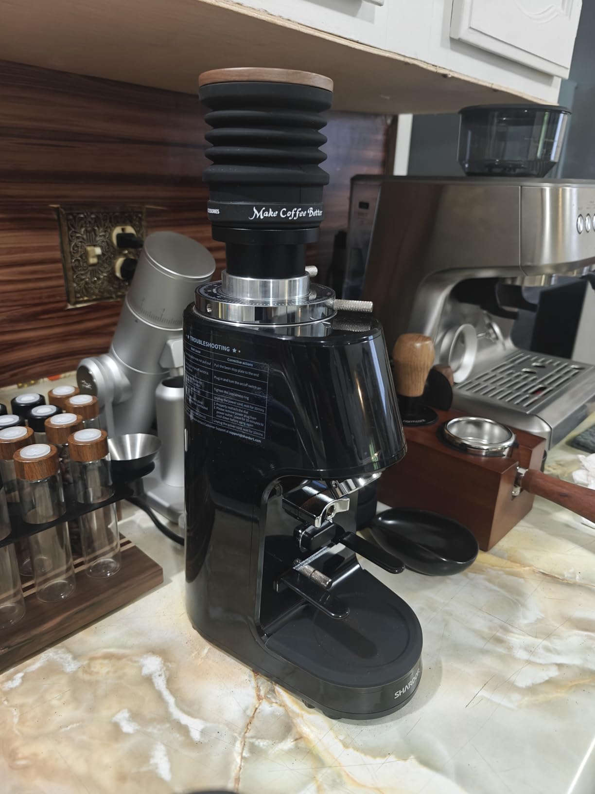 SHARDOR 64mm Flat Burr Coffee Grinder, 100 Settings, Anti-Static, Black customer photo 1