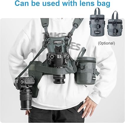 FOMITO Dual Camera Harness, Multi Carrying Radio Chest Vest System customer photo 1