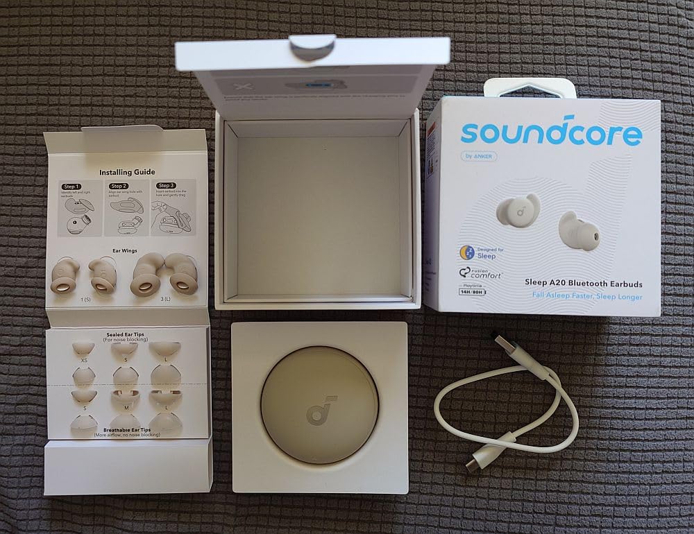 Soundcore Sleep A20 Set by Anker, Sleep Earbuds with Comfortable Ear Tips | 30 dB High-Frequency Noise Reduction, Side Sleeper Comfort, 80H Playtime, Stream Content via Bluetooth 5.3, Sleep Tracking customer photo 2