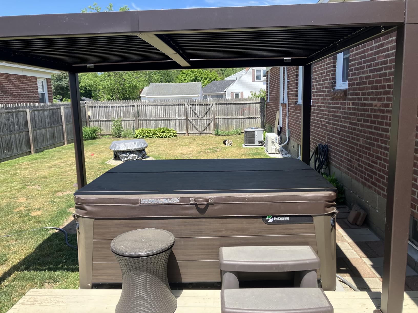 PURPLE LEAF Patio Louvered Pergola 11' x 15' Outdoor Hardtop Gazebo Bronze customer photo 2