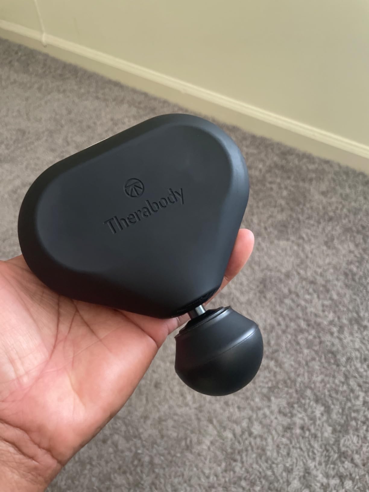 TheraGun Therabody Mini 3rd Gen Massage Gun | Travel Essential, Black | Ultra-Portable Percussion Massager for Recovery Anywhere | Bluetooth, 3-Speed, 1-Button Control, Muscle & Tension Relief customer photo 1
