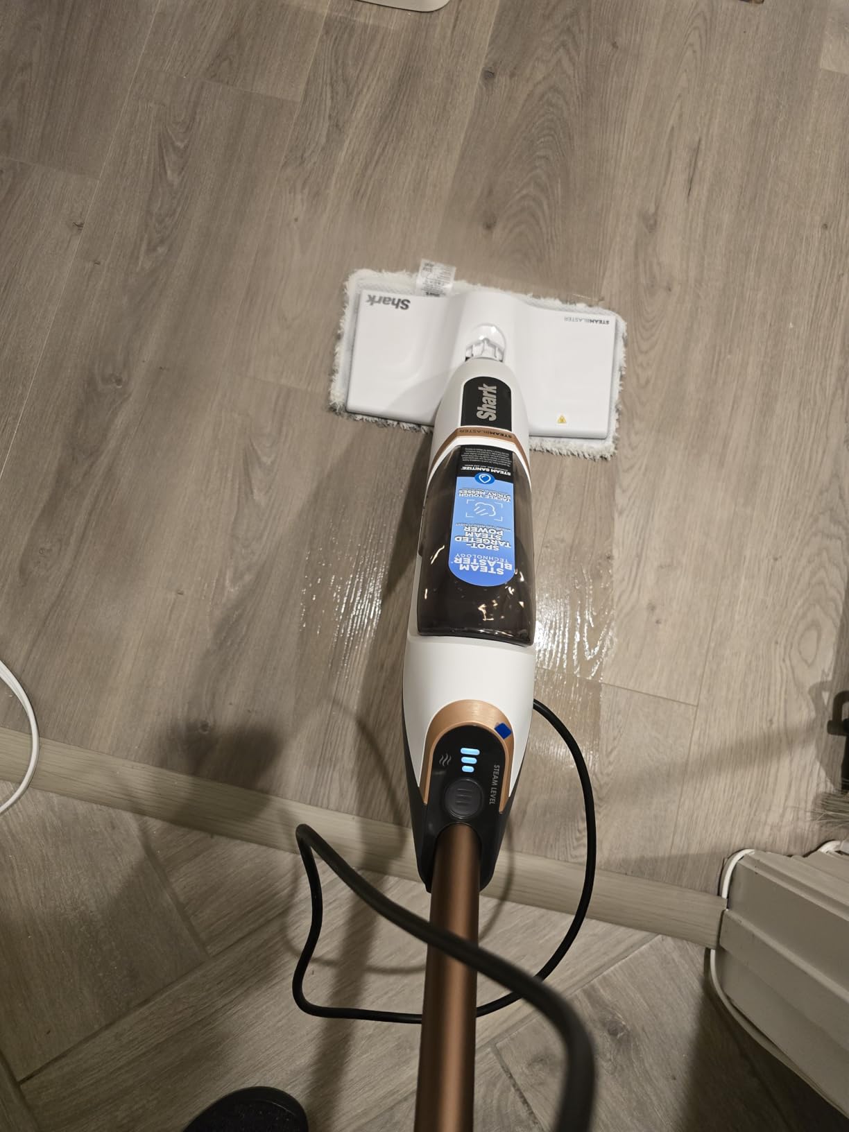 Shark SteamSpot Steam Mop with Steam Blaster Technology, White, S2001 customer photo 2
