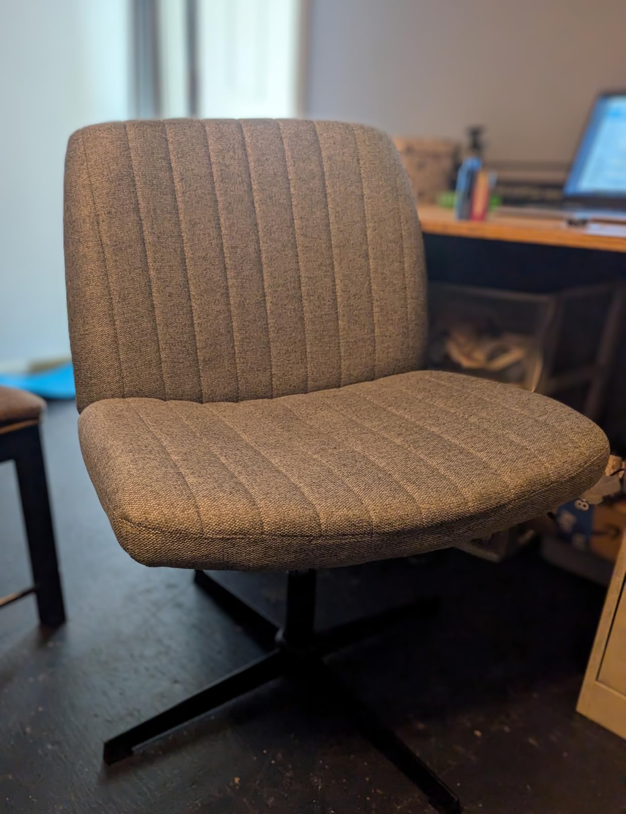 OLIXIS Criss Cross Chairs, Vanity Chair, Home Office Desk customer photo 2