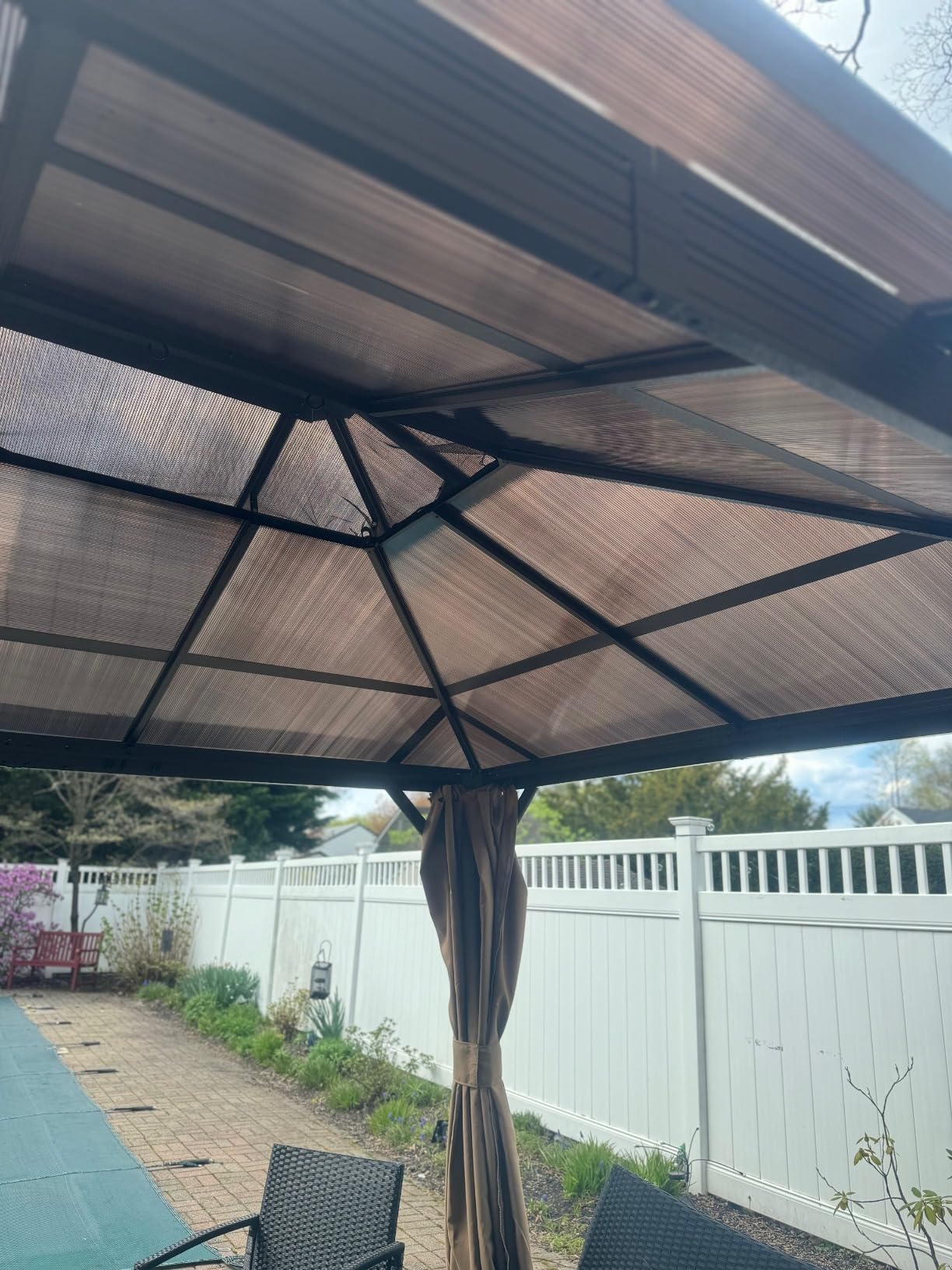 12 Ft. W X 12 Ft. D Aluminum Patio Hardtop Gazebo customer photo 2