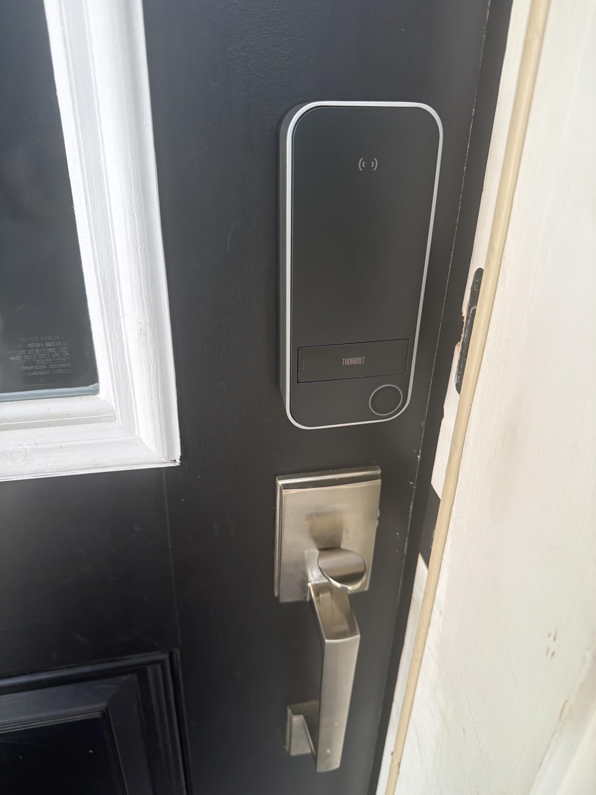 ThorBolt X1 Smart Keyless Entry Fingerprint Door Lock with Keypad, Black | With Apple Home Key, 8x AA Alkaline Batteries, 6 Ways to Unlock, Works with HomeKit Over Thread, IP65 Weatherproof customer photo 1