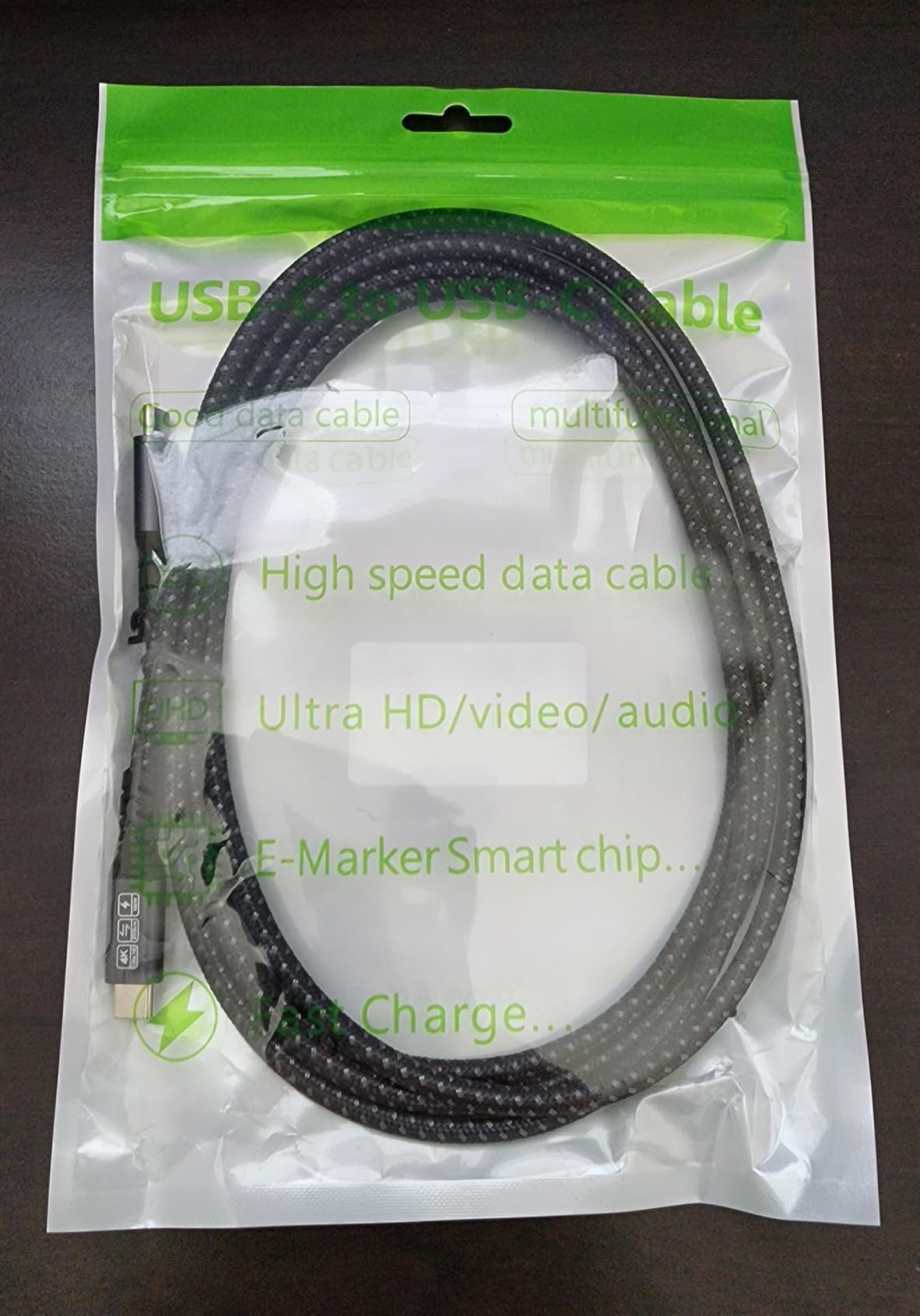 USB C to USB C Data Transfer Cable 6Ft, USBC 3.2 Gen 2 20Gbps/4K Video/100W customer photo 1