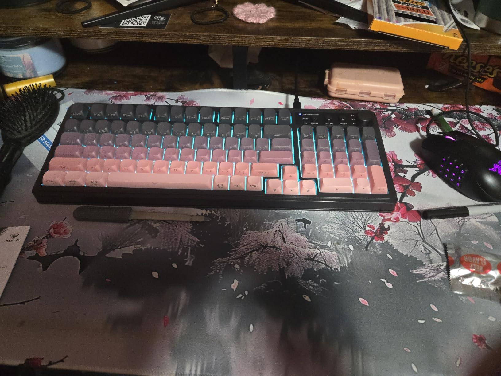 AULA S99 Gaming Keyboard, Wireless Green Creamy Computer Keyboards customer photo 1