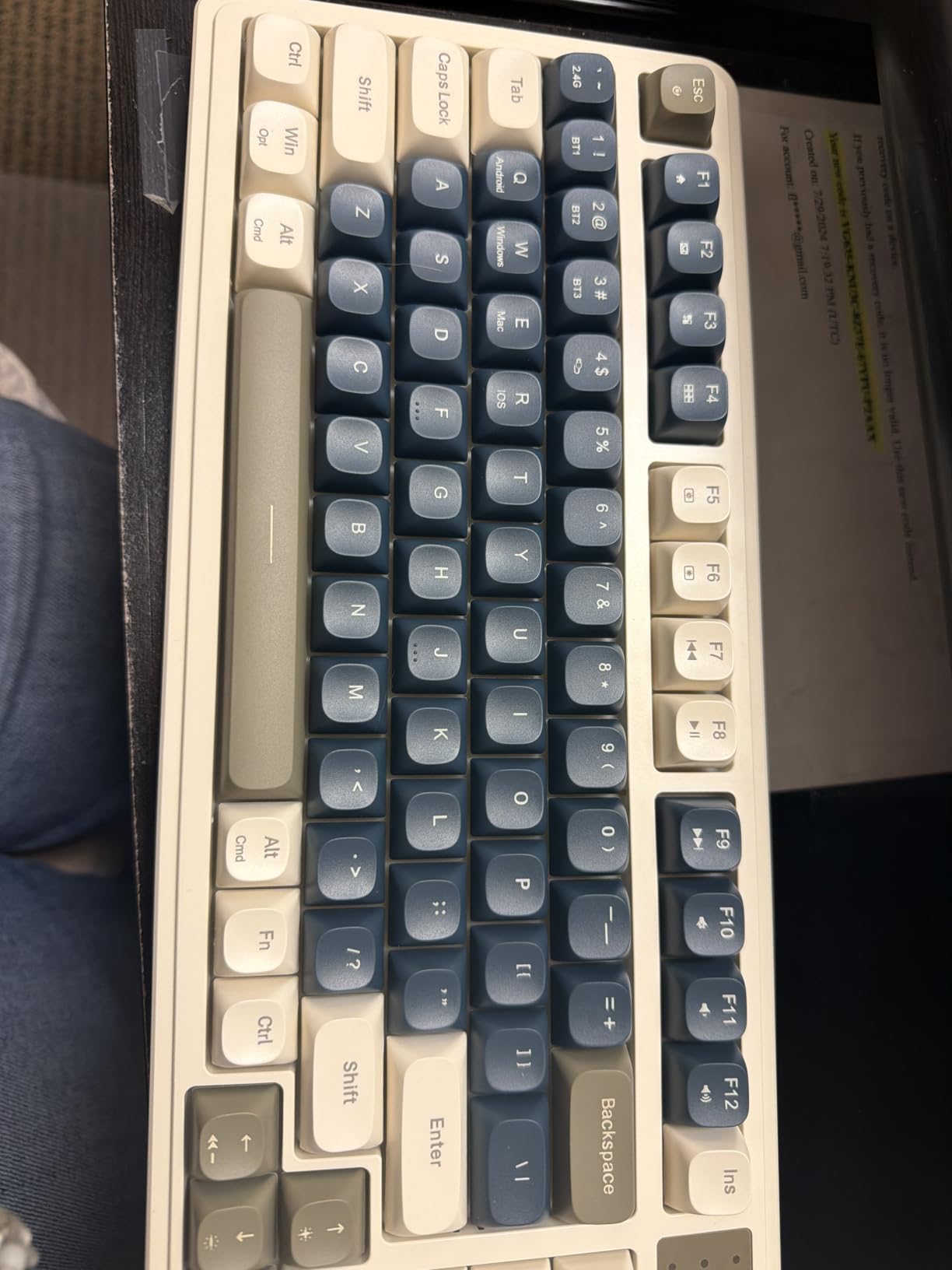 AULA S99 Gaming Keyboard, Wireless Green Creamy Computer Keyboards customer photo 2