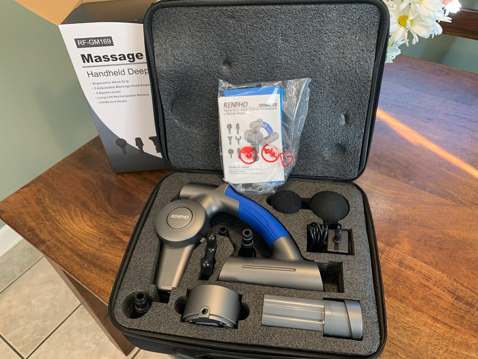RENPHO Active Massage Gun, Deep Tissue Percussion Back Massager customer photo 1