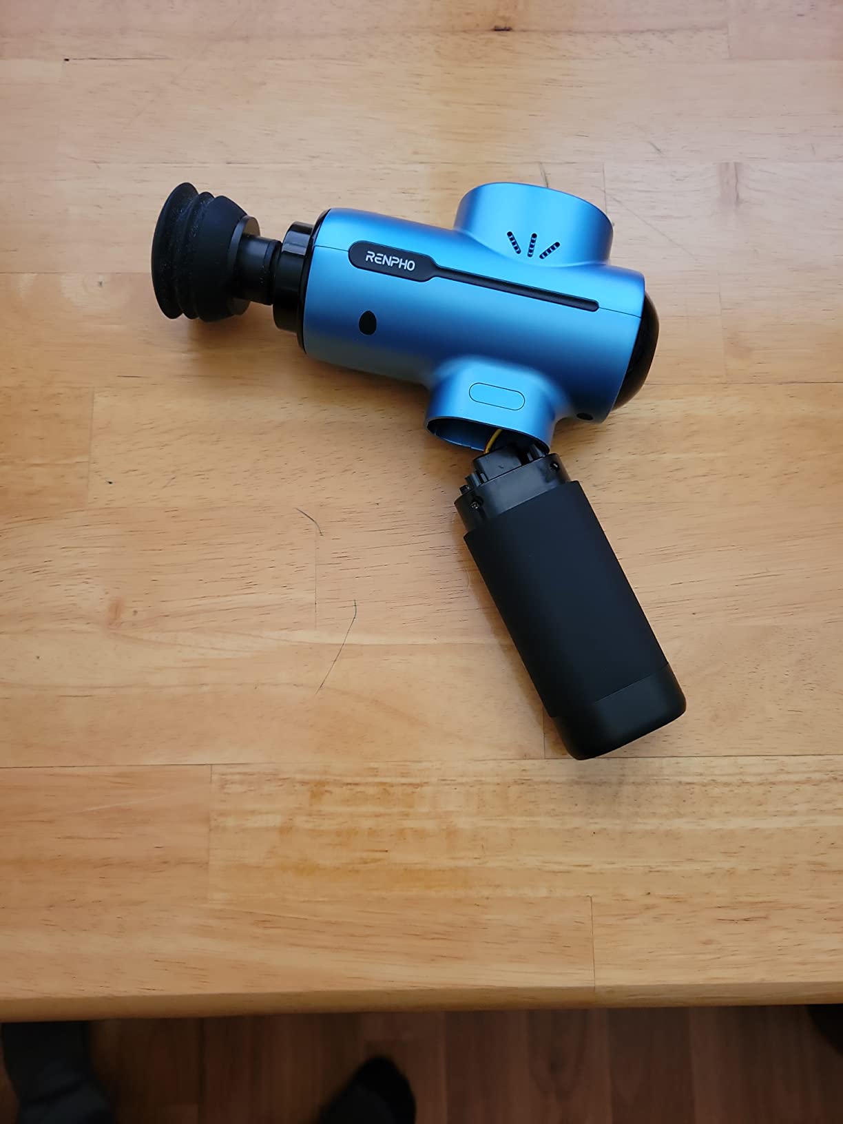 RENPHO Active+ Massage Gun, App-Controlled Guided Courses, Bluetooth | Handheld Percussion Massager, Deep Tissue Muscle Relaxation, 5 Speeds, 5 Heads customer photo 1