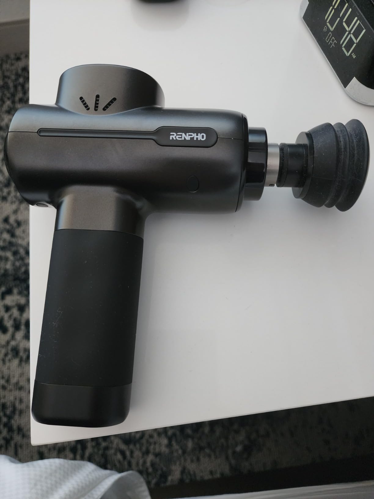 RENPHO Active+ Massage Gun, App-Controlled Guided Courses, Bluetooth | Handheld Percussion Massager, Deep Tissue Muscle Relaxation, 5 Speeds, 5 Heads customer photo 2