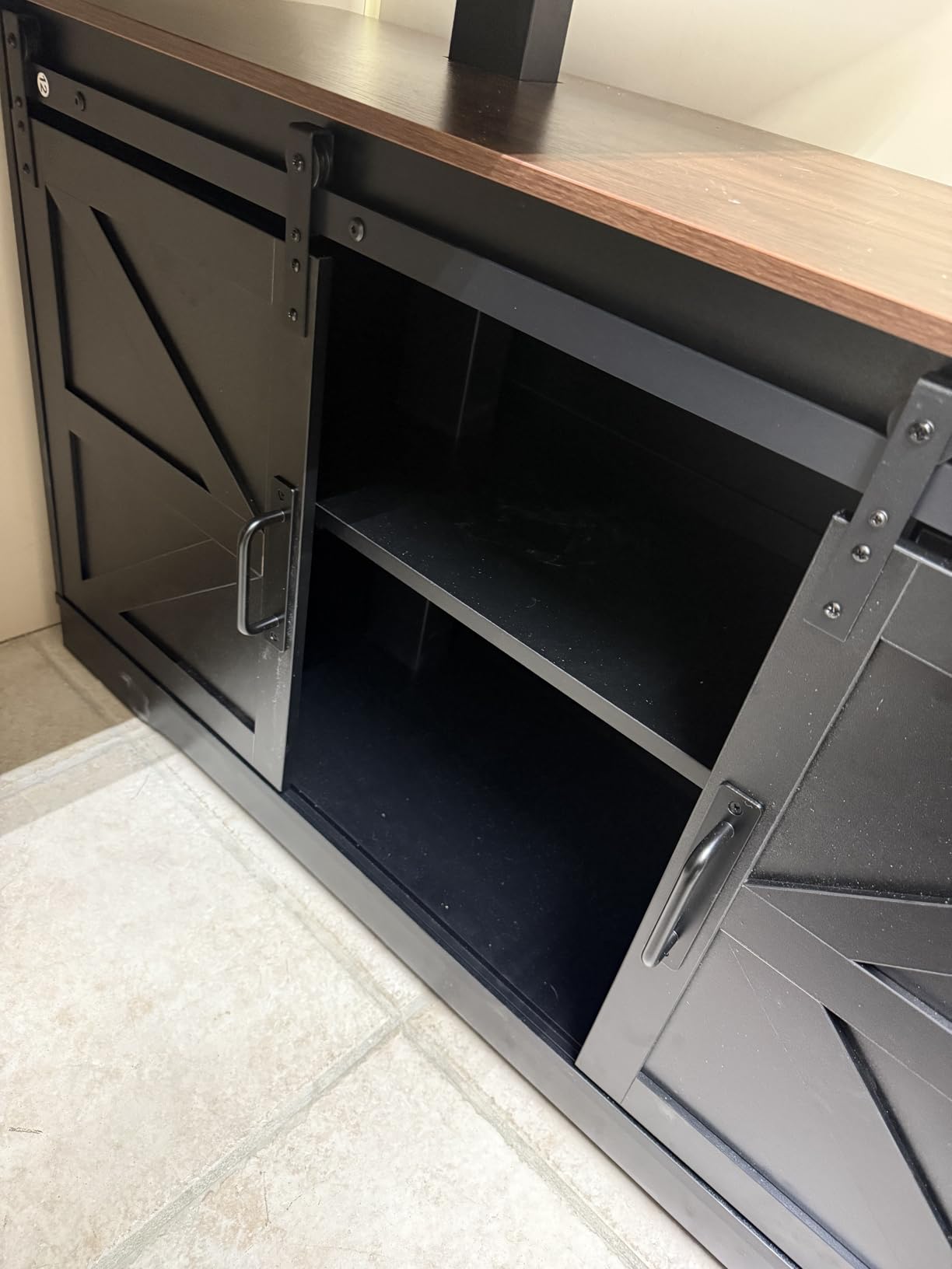 SEDETA Farmhouse 55 inch L Shaped Standing Desk with Storage Drawers customer photo 1