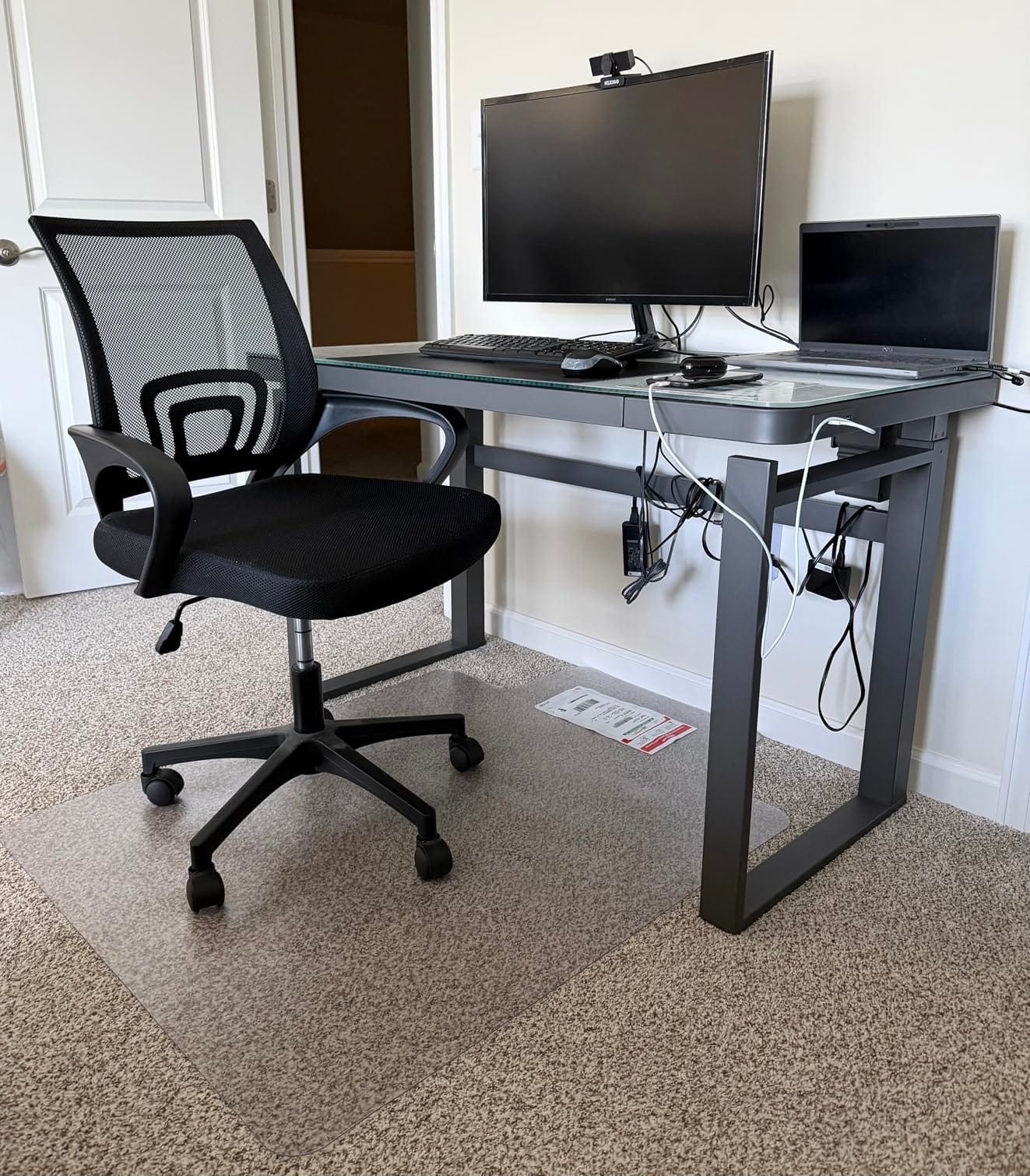 Staples Office Chair Mat with Lip, Flat-Pile Carpet, 48