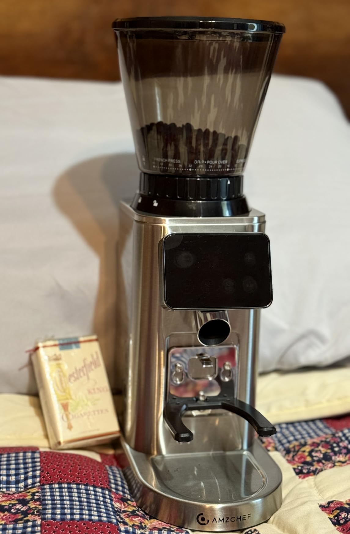 AMZCHEF Burr Coffee Grinder, 45 Settings, Anti-Static Burr Mill customer photo 1