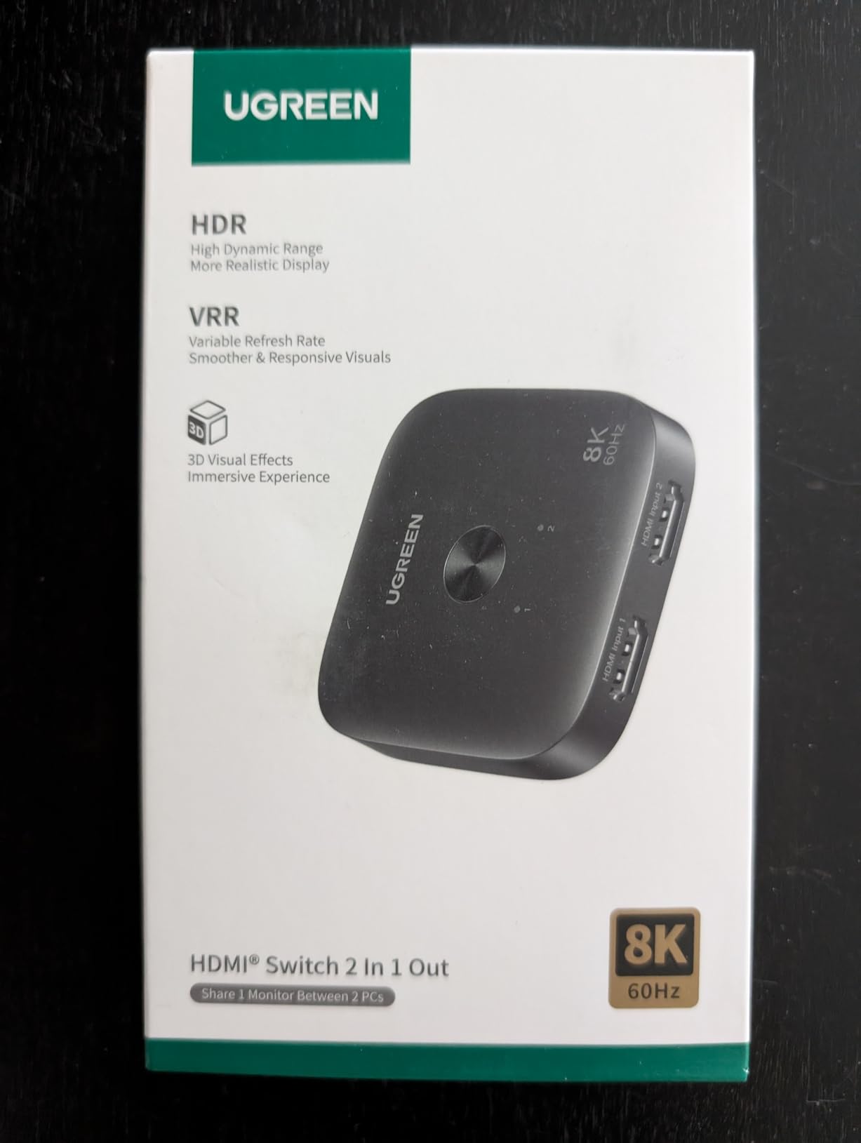 UGREEN HDMI 2.1 Switch 2 in 1 Out 8K@60Hz, HDR10+, VRR, 4K@240Hz customer photo 2