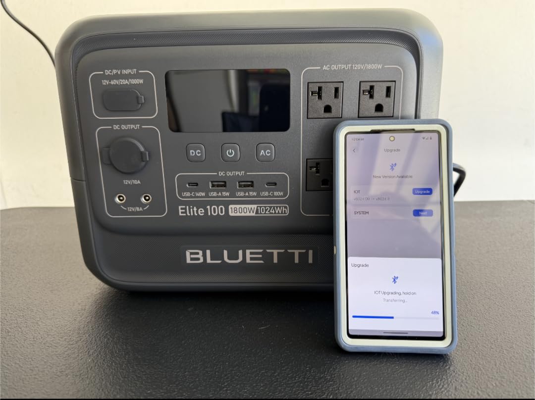 BLUETTI Elite 100 V2 Portable Power Station for Camping 1024Wh 1800W, 3600W Surge, 35% Smaller, 70 Min Fast Charging, 10ms UPS, LiFePO4 Battery Solar Generator for Home Backup, Emergency, Outdoor customer photo 1