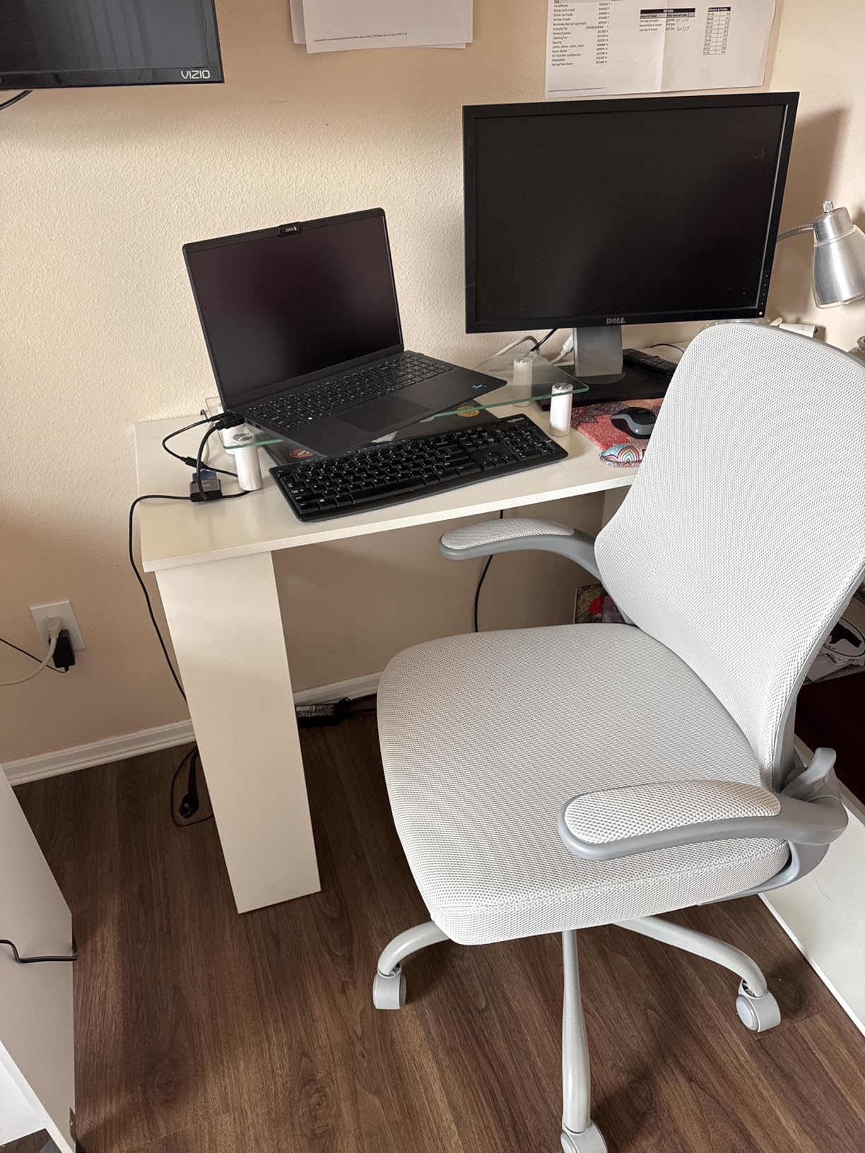 Armless Mesh Office Chair, Ergonomic Home Office Desk Chairs customer photo 1