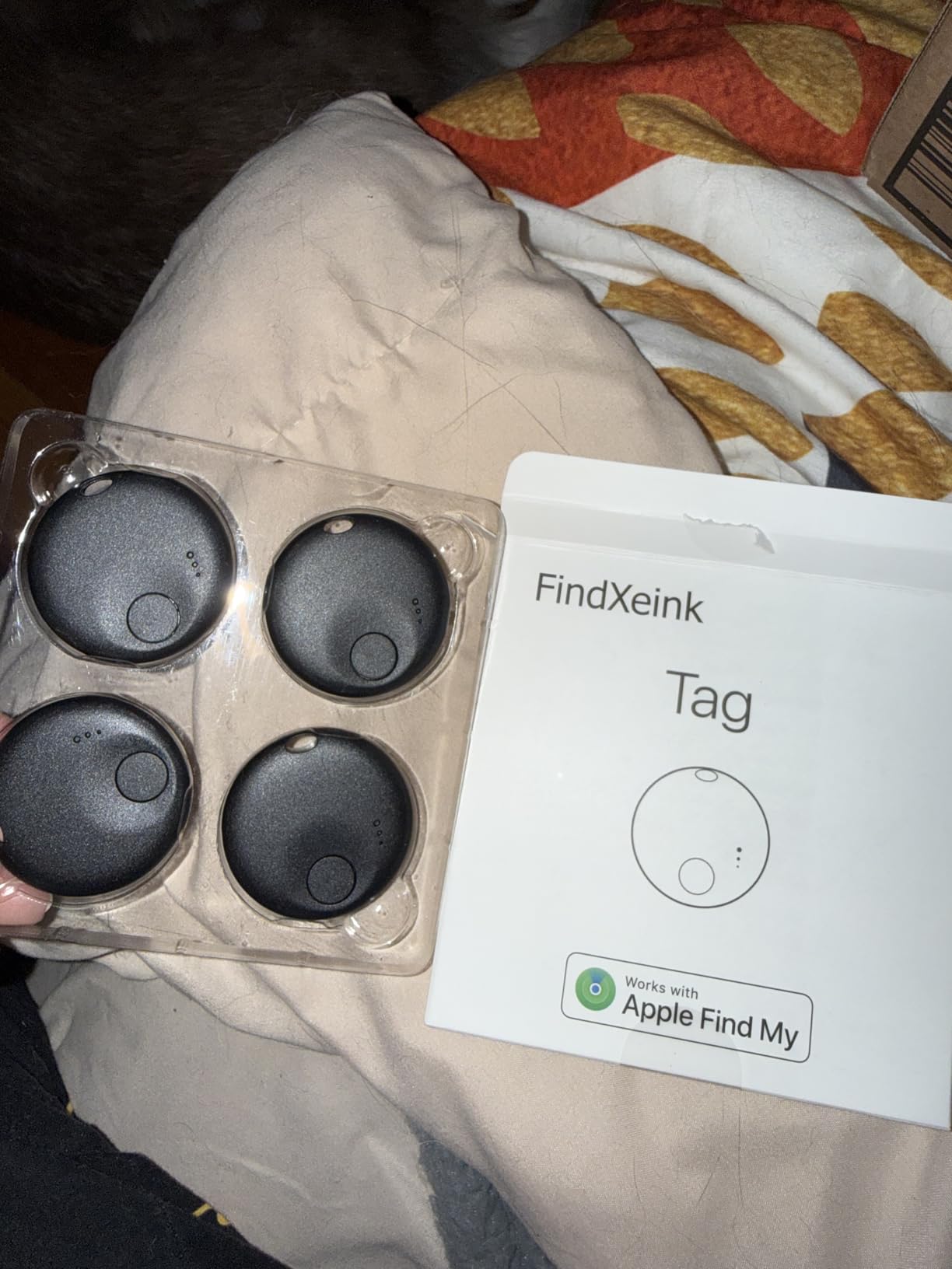 Tracker Tag 4 Packs Bluetooth Tracker, Smart Tag Locator Tracking Device, Keys Finder and Item Locator,Air Tracker Item Finders with Find My(iOS Only) Track Your Keys (Black, 4 Pack) customer photo 2