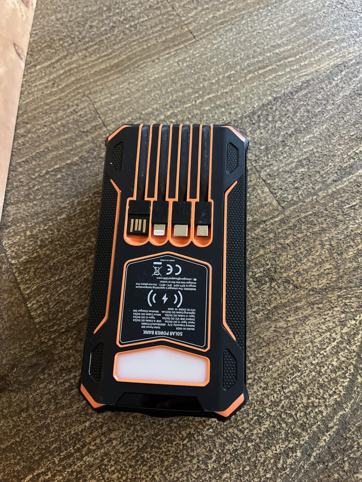 SOARAISE Solar Power Bank 48000mAh Wireless Portable Charger with 4 Cables customer photo 1