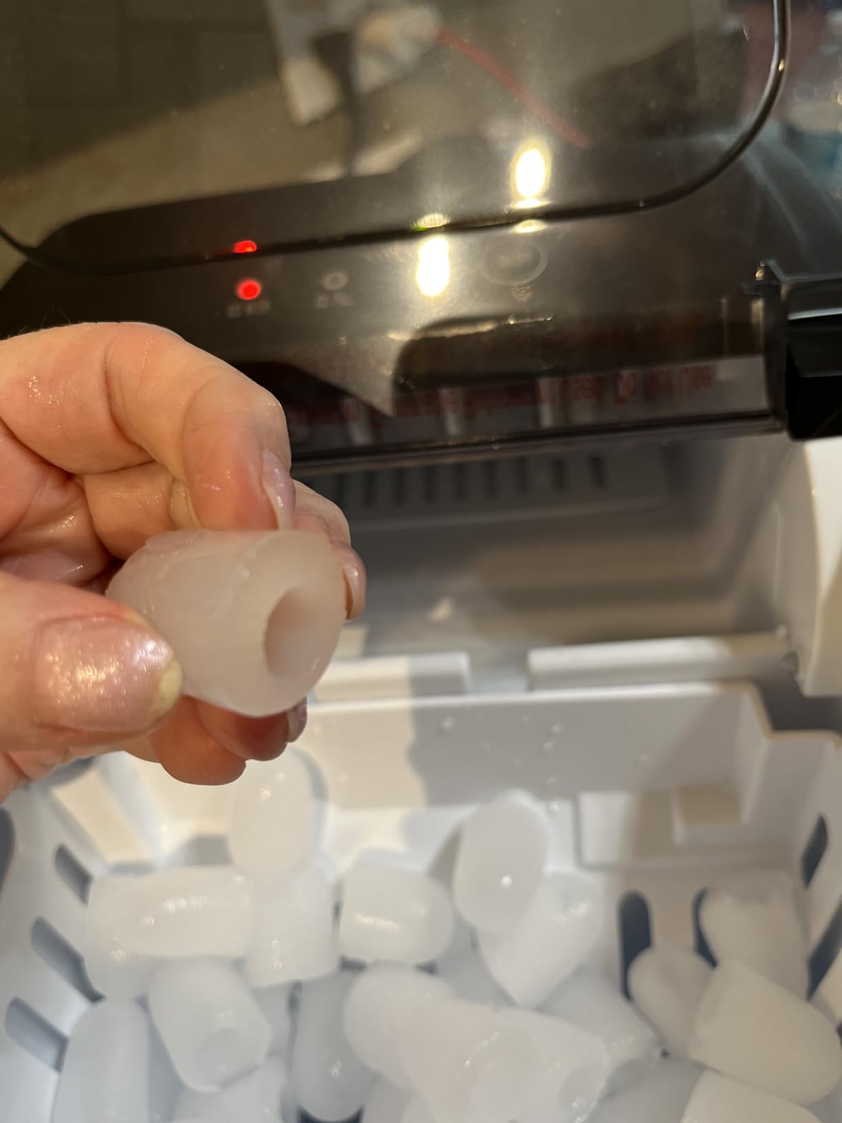 Kismile Nugget Ice Maker Countertop, 35 lbs/Day, Stainless Steel customer photo 2