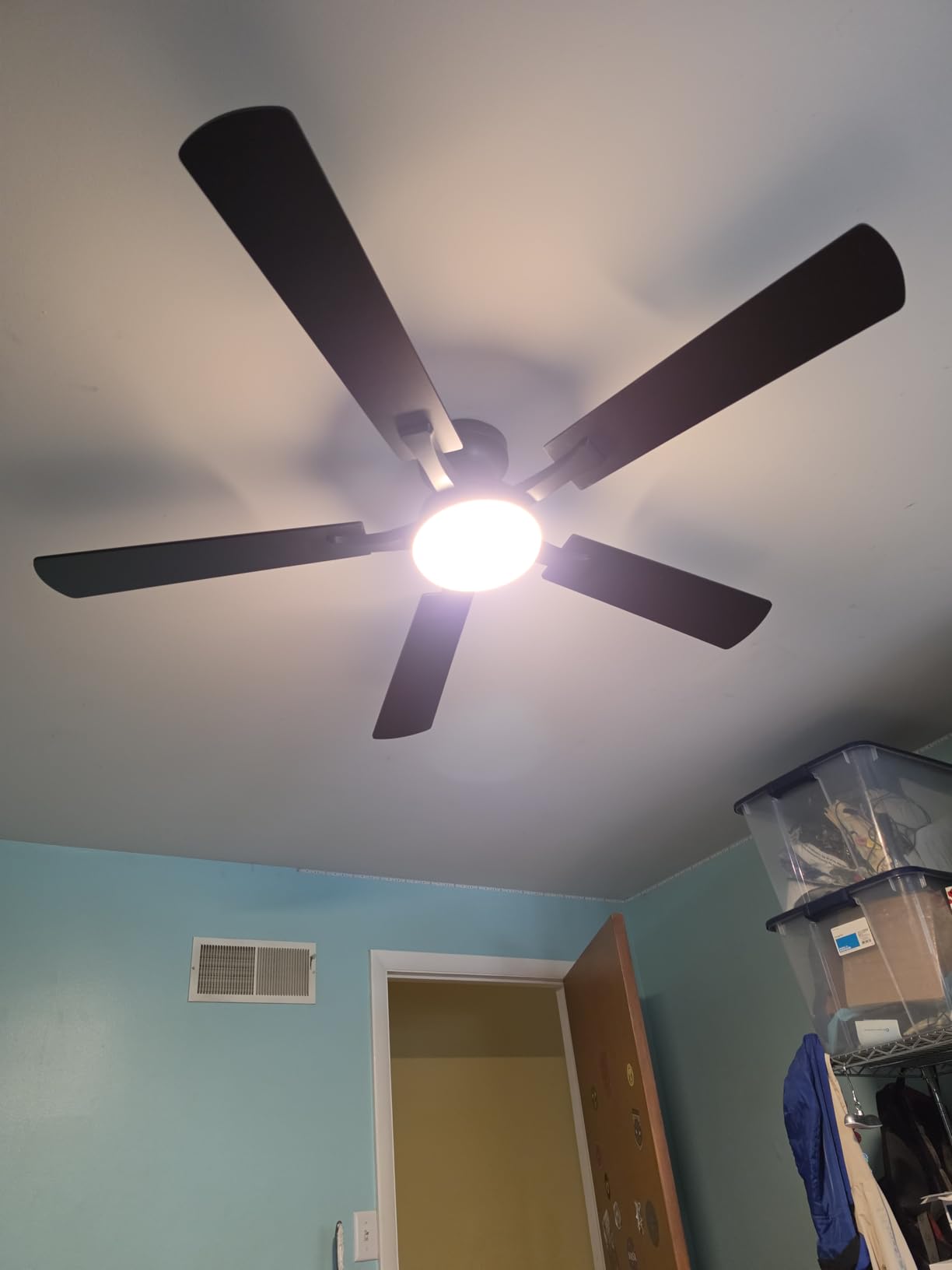 ZMISHIBO 60 Inch Ceiling Fans with Lights, Remote&App Control, Flush Mount customer photo 2
