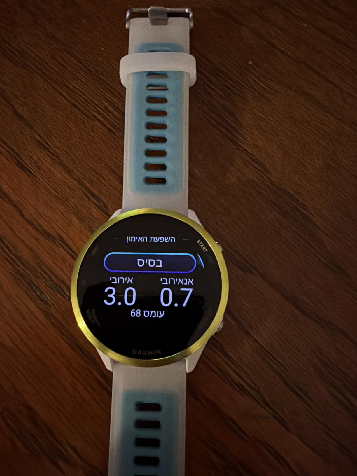 Garmin Forerunner 570, 42mm, Aluminum, Whitestone/Cloud Blue | Smaller-Sized Advanced GPS Running & Triathlon Smartwatch, AMOLED Display, Training & Recovery Features customer photo 1