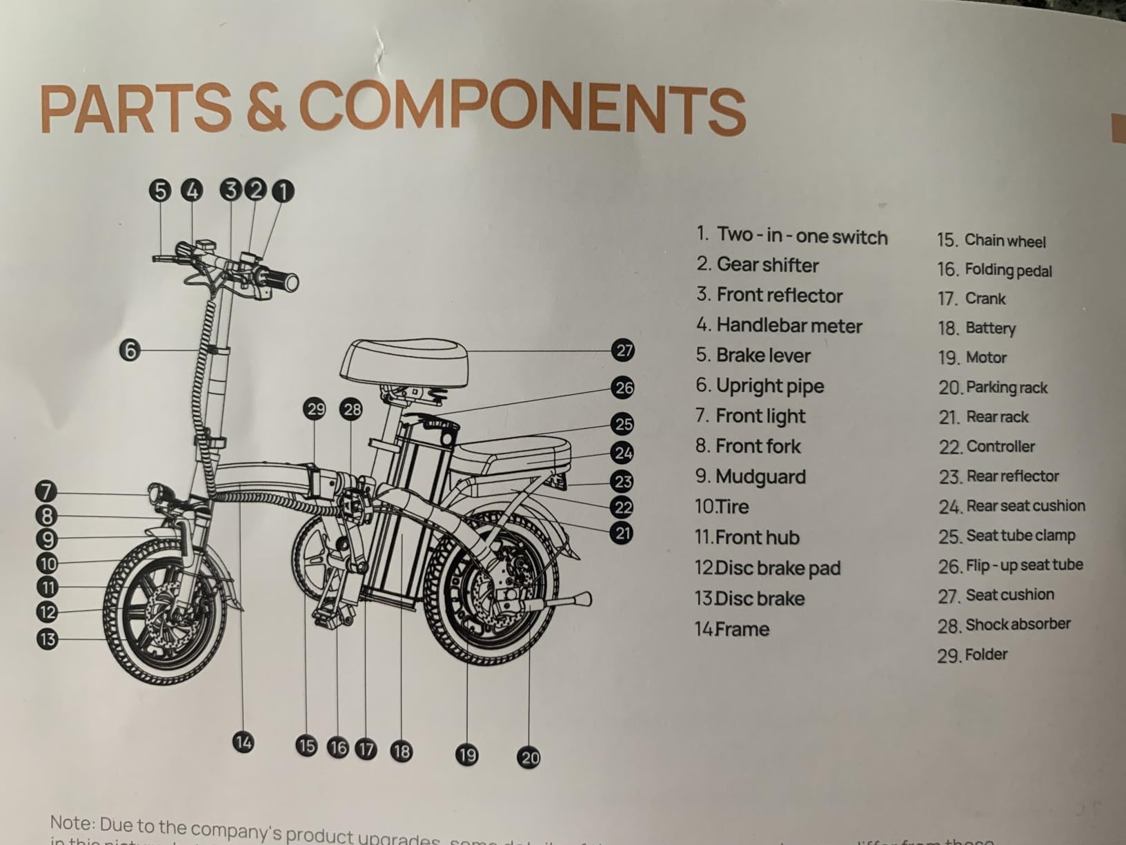 URLIFE Folding Electric Bike for Adults, 14