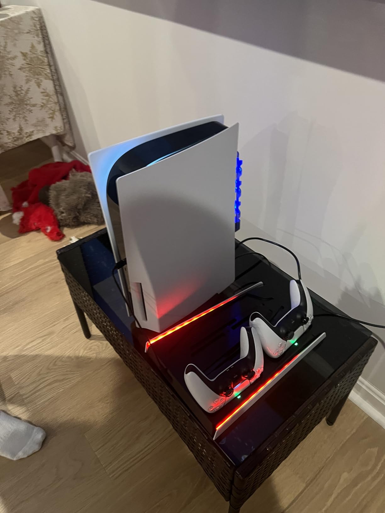 Fenolical PS5/PS5 Slim/Pro Stand with Adjustable Cooling Fan, PS5 Cooling Stand for PS5/PS5 Slim/Pro, PS5 Cooling Station with Dual Controller Chargers and RGB Light customer photo 1