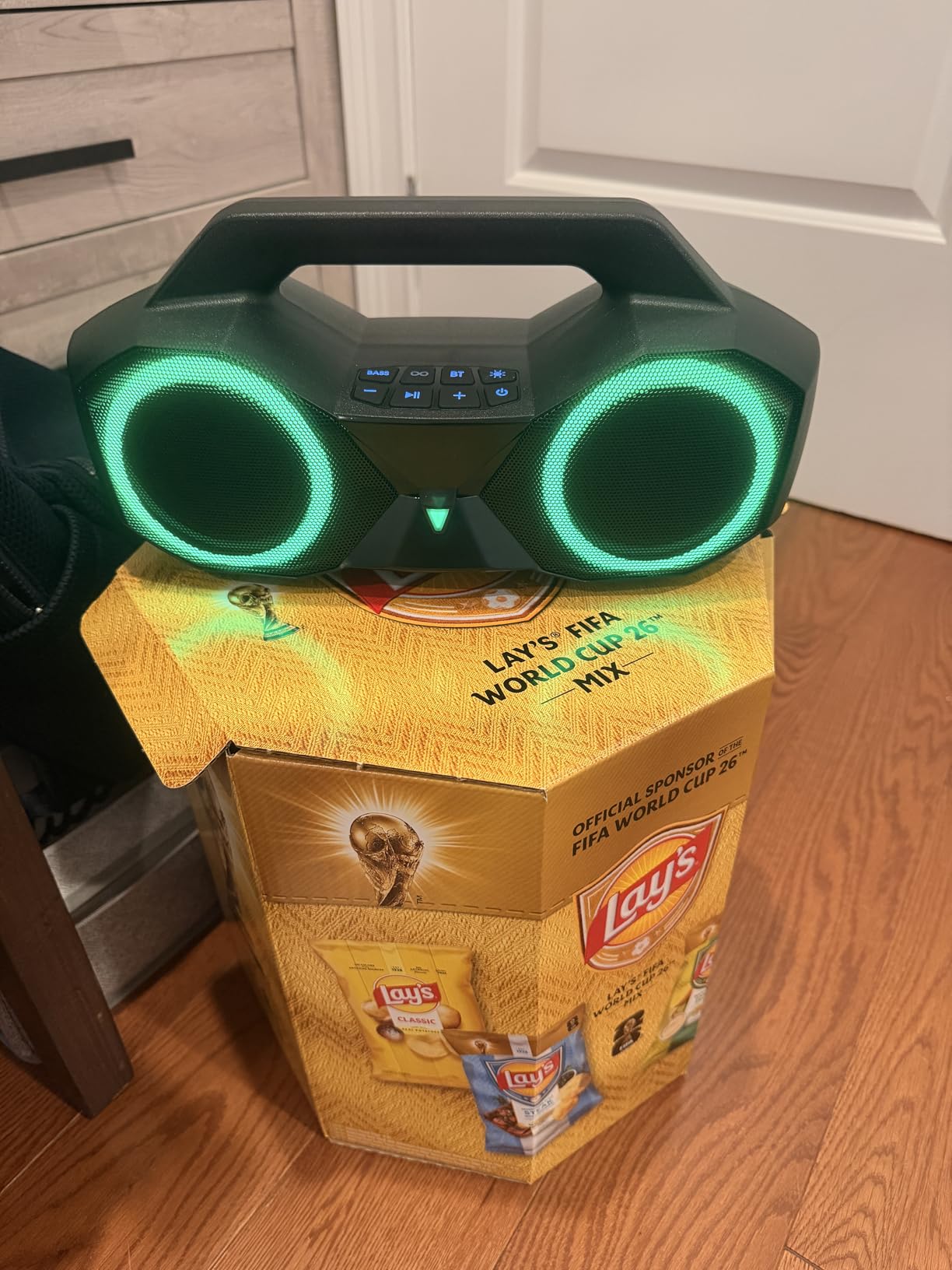 OZJ Bluetooth Speaker Outdoor Loud: 80W(Peak) with Bass, Portable Wireless Speaker with IPX7 Waterproof, 20H Playtime, RGB Lights, TWS for Outside, Beach, Work (Black) customer photo 2