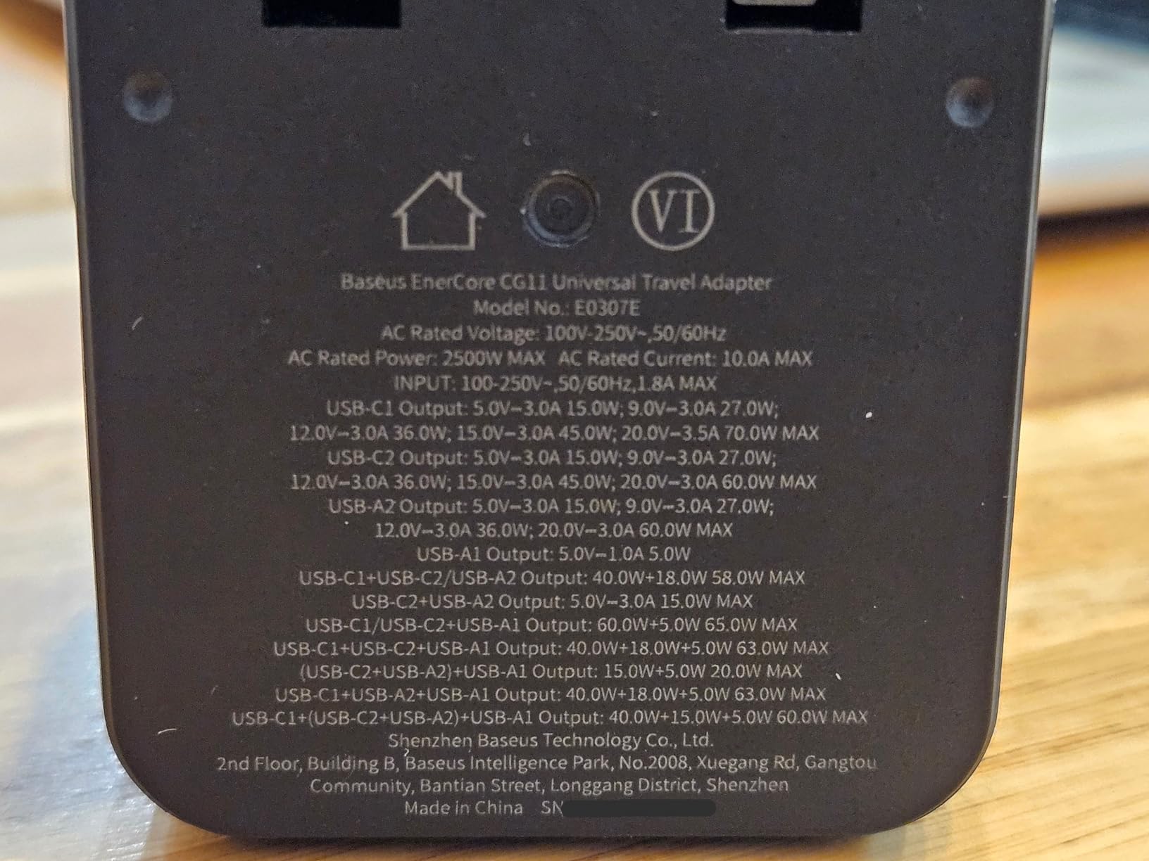 Baseus 70W Universal Travel Adapter, 6-in-1 International Plug Adapter customer photo 2